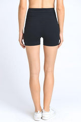 High Waist Active Shorts Feature Flattering Accents - Wear and Wander