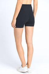 High Waist Active Shorts Feature Flattering Accents - Wear and Wander