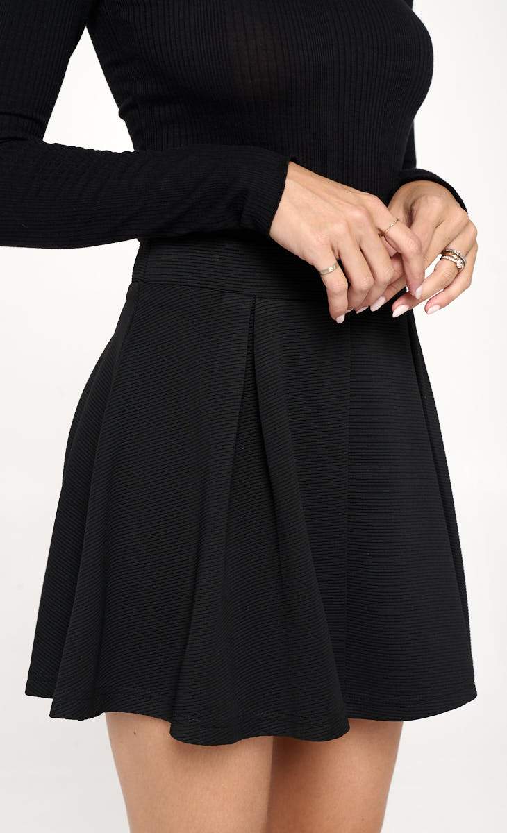 High - Waisted Pleated Skater Skirt - Wear and Wander