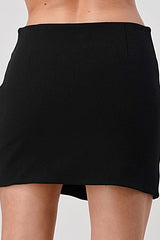 High - Waisted Zip - Front Mini Skirt - Wear and Wander