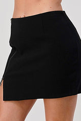 High - Waisted Zip - Front Mini Skirt - Wear and Wander