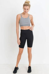 Highwaist Bermuda Leggings with Vertical Zipper - Wear and Wander