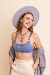 Hippie Eye Lace Applique Bralette - Wear and Wander