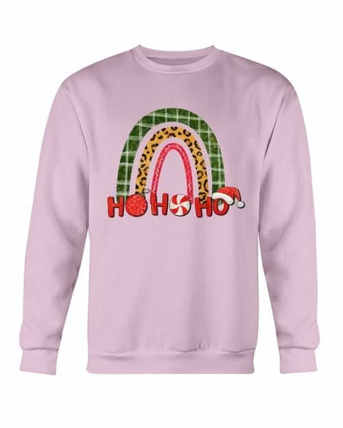 HO HO HO Rainbow Santa Christmas Sweatshirt - Wear and Wander