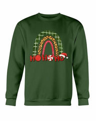 HO HO HO Rainbow Santa Christmas Sweatshirt - Wear and Wander