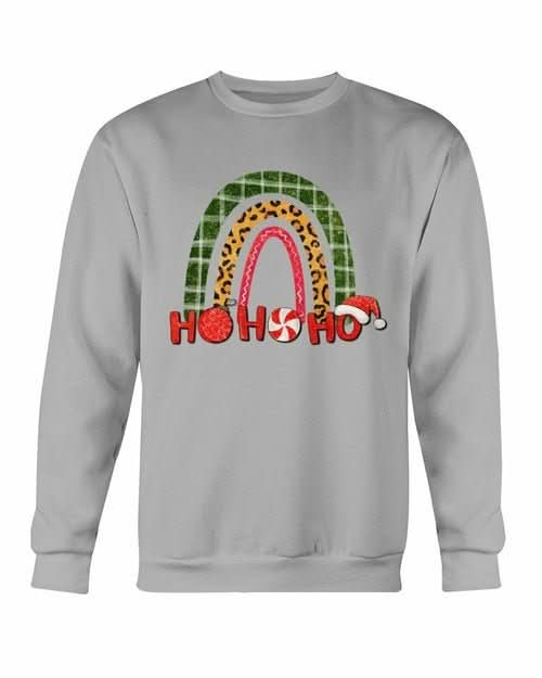 HO HO HO Rainbow Santa Christmas Sweatshirt - Wear and Wander
