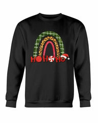 HO HO HO Rainbow Santa Christmas Sweatshirt - Wear and Wander