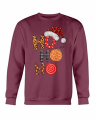 HO HO HO Santa Christmas Cap Sweatshirt - Wear and Wander