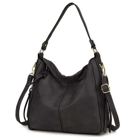 Hobo Bags for WomenVONXURY Faux Leather Tote Purse Ladies Handbag Large Shoulder Bags with Side Pockets for Work TravelGrey - Wear n Wander