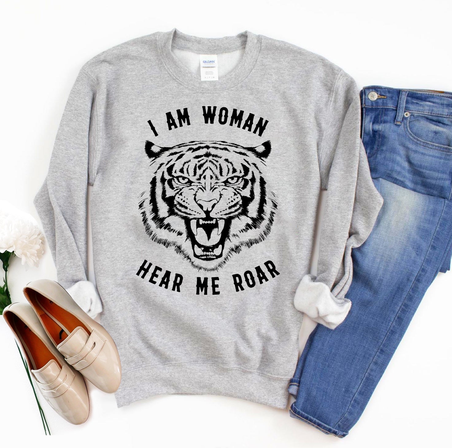 I Am Women Hear Me Roar Sweatshirt - Wear and Wander