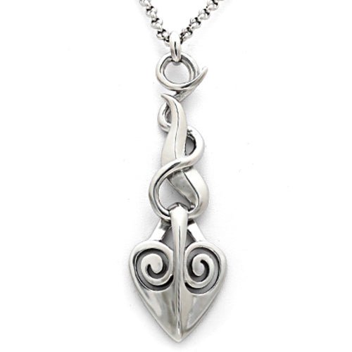 IPyro - flames and dangling heart necklace - Wear and Wander