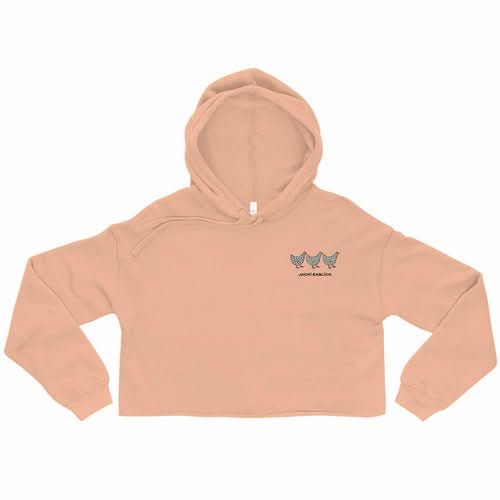 Jacki Easlick Three Chickens Crop Hoodie - Wear and Wander