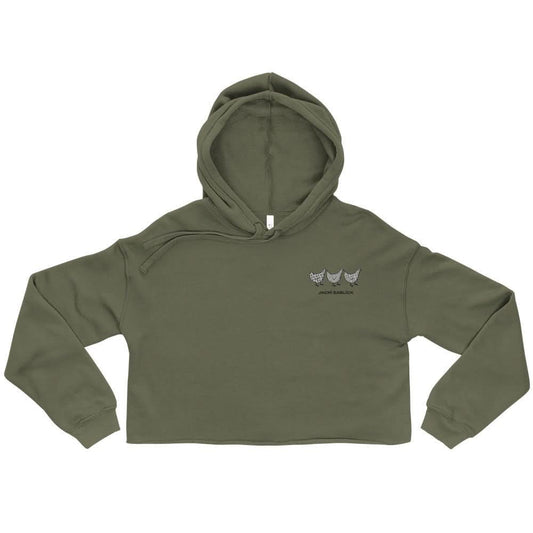 Jacki Easlick Three Chickens Crop Hoodie - Wear and Wander
