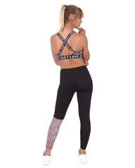 Jordena Leggings & Sports Bra Set - Black & Leopard Print - Wear and Wander