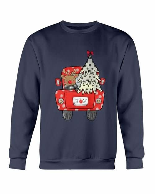 Joy Christmas Tree Truck Sweatshirt - Wear and Wander