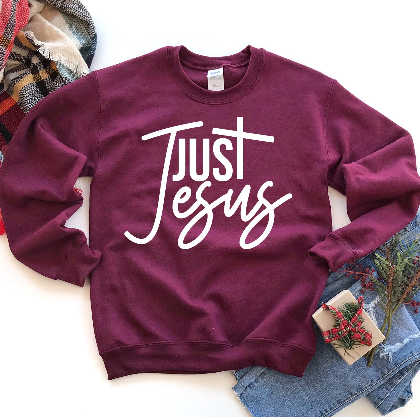 Just Jesus Sweatshirt - Wear and Wander