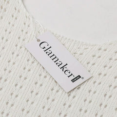 Knitted hollow out o neck pullover Women backless long sleeve - Wear and Wander