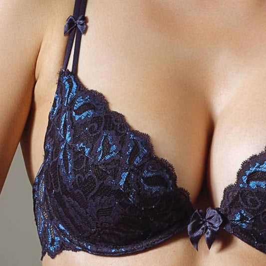 Lace Plunge Push - up Bra Lavinia Dare Me Powder Pink - Wear and Wander