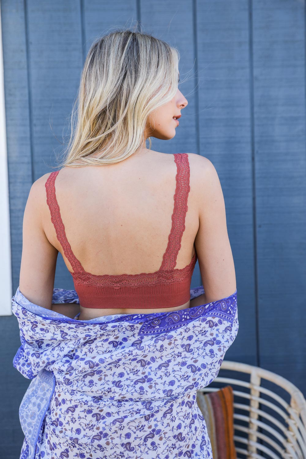 Lace Trim Padded Bralette - Wear and Wander