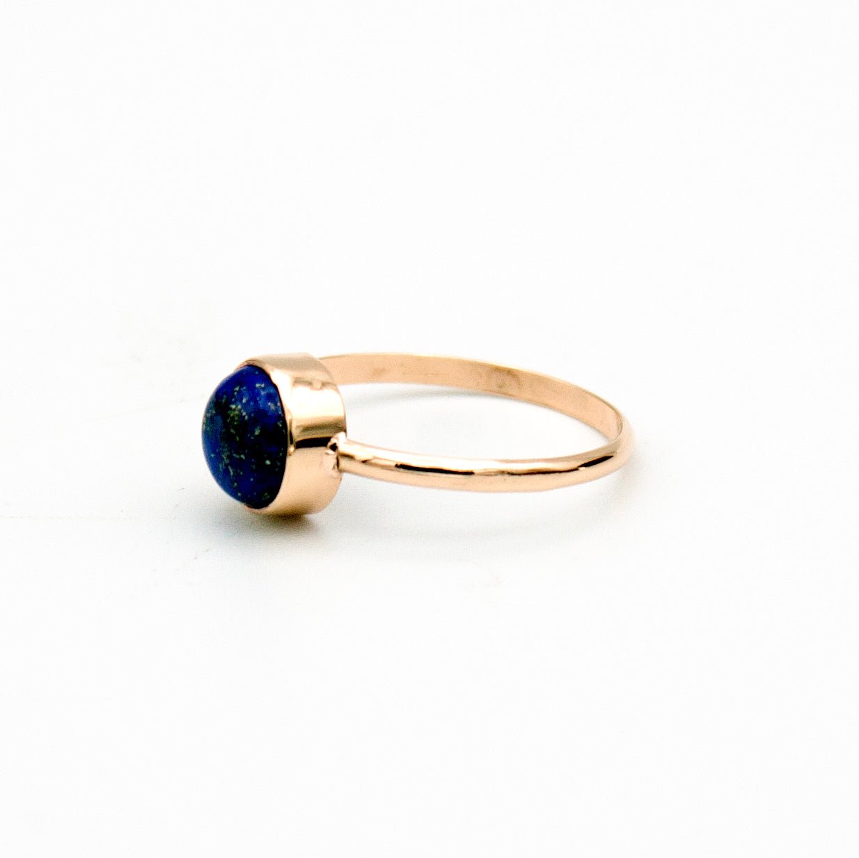 Lapis Lazuli Round Bezel 14k Gold Filled Ring - Wear and Wander