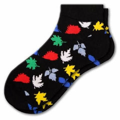 Leaf Pattern Ankle Cotton Socks - Wear and Wander