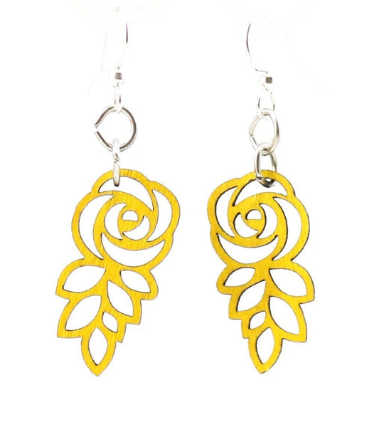 Leafed Blossom Rose Earrings 175 - Wear and Wander
