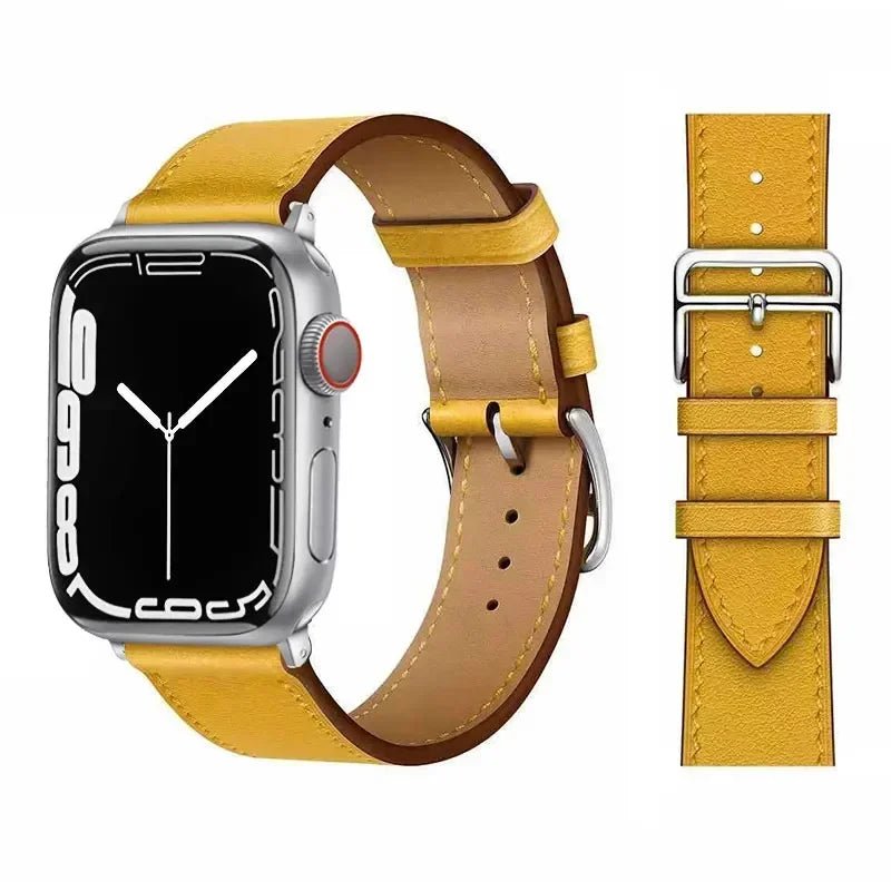 Leather strap For Apple watch band 44mm 45mm 41mm 40mm watchbands Loop bracelet for iWatch ultra 2 49mm series 10 9 8 7 6 5 4 SE - Wear and Wander