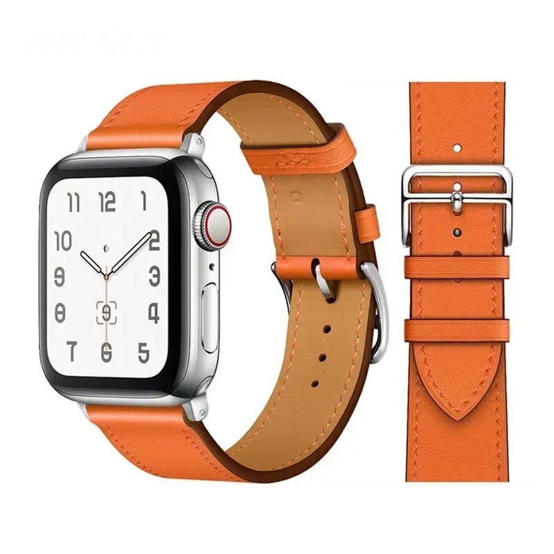 Leather strap For Apple watch band 44mm 45mm 41mm 40mm watchbands Loop bracelet for iWatch ultra 2 49mm series 10 9 8 7 6 5 4 SE - Wear and Wander