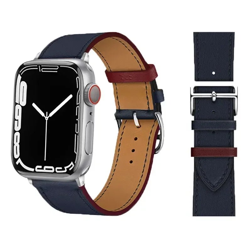 Leather strap For Apple watch band 44mm 45mm 41mm 40mm watchbands Loop bracelet for iWatch ultra 2 49mm series 10 9 8 7 6 5 4 SE - Wear and Wander