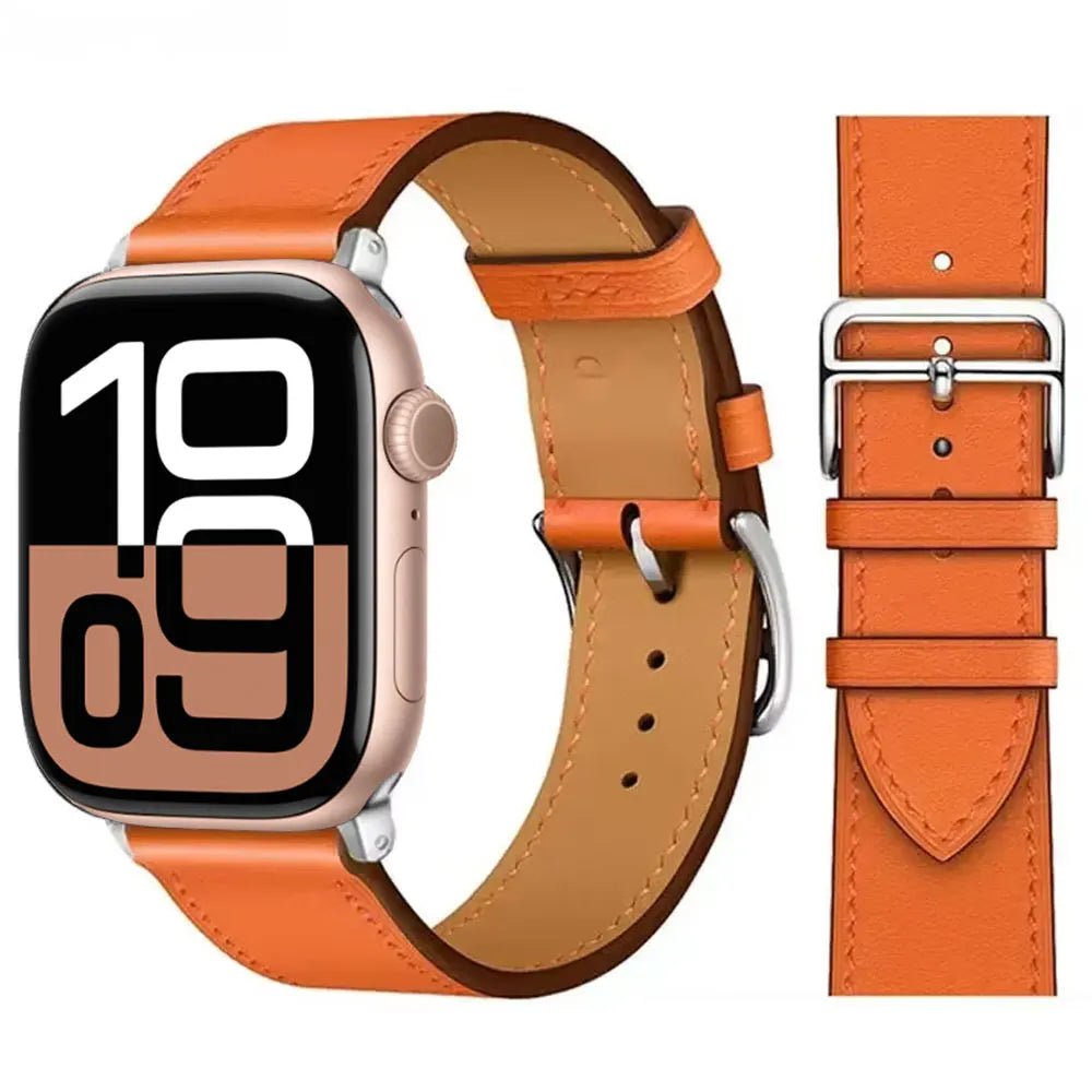 Leather strap For Apple watch band 44mm 45mm 41mm 40mm watchbands Loop bracelet for iWatch ultra 2 49mm series 10 9 8 7 6 5 4 SE - Wear and Wander
