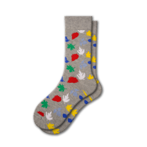 Leaves Pattern Cotton Crew Socks - Wear and Wander