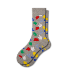 Leaves Pattern Cotton Crew Socks - Wear and Wander