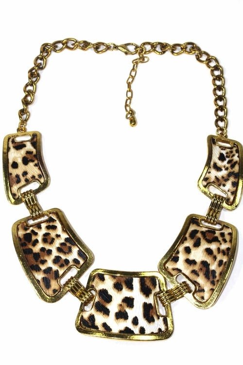 Leopard Design Pendant Necklace Set - Wear and Wander