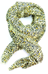 Leopard Print Yellow Scarf - Wear and Wander