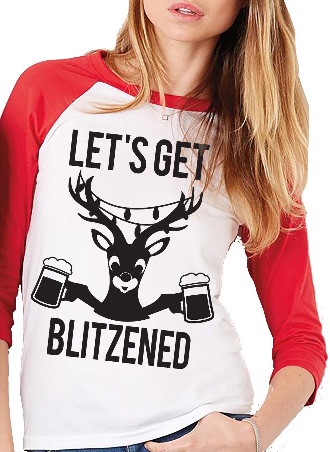 Let's Get BLITZENED Christmas Baseball Tees UNISEX Sizes - Pick Print - Wear and Wander