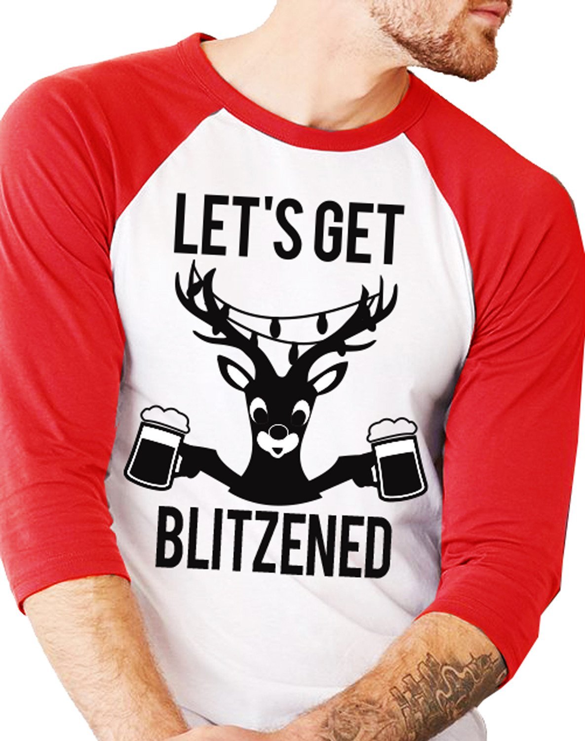 Let's Get BLITZENED Christmas Baseball Tees UNISEX Sizes - Pick Print - Wear and Wander