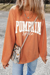 Letter Graphic Long Sleeve Sweatshirt - Wear and Wander