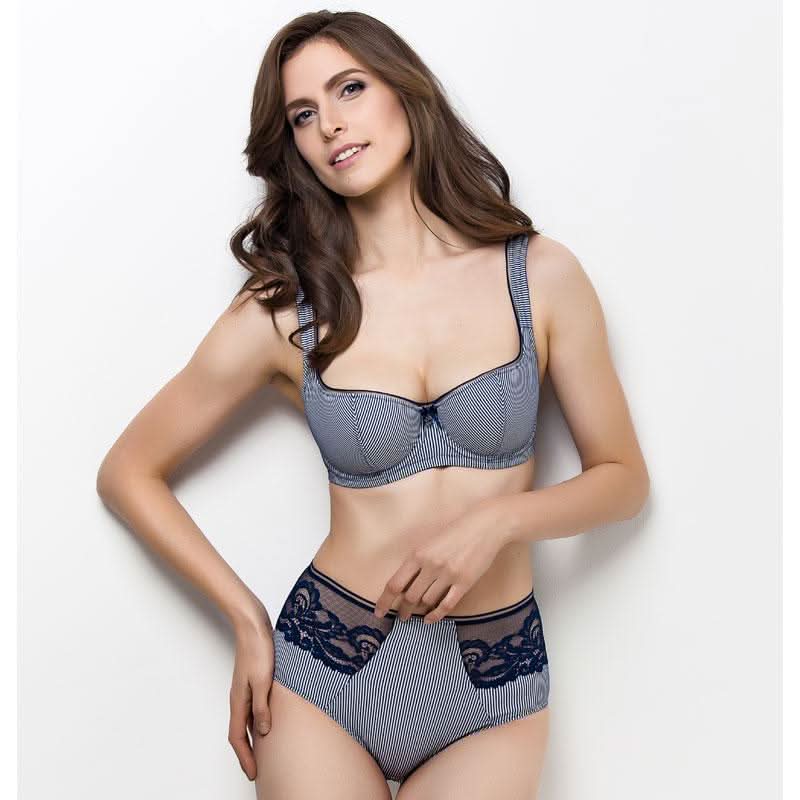 Lightly Padded Balcony Bra Lauma Navy - Wear and Wander