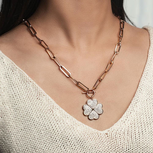 Lucky Four - Leaf Charm Necklace - Wear and Wander