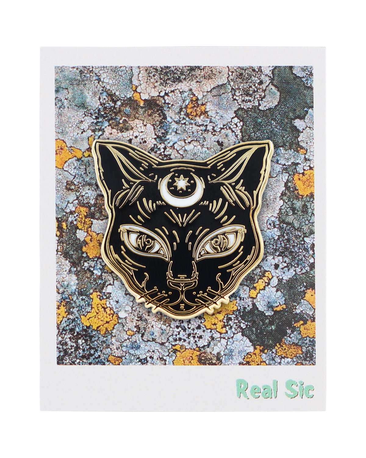 Luna the Black Cat - Enamel Cat Pin by Real Sic - Wear and Wander