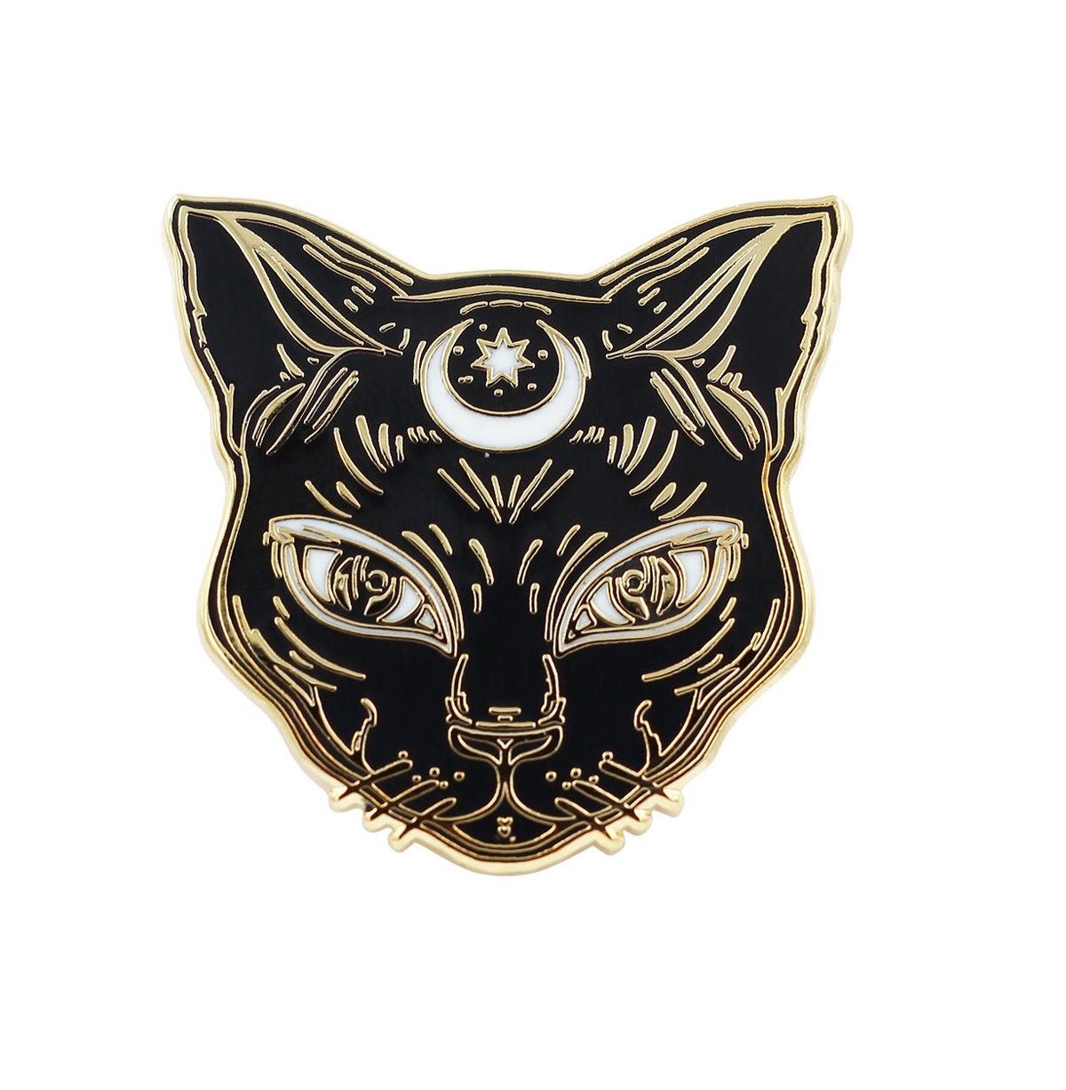 Luna the Black Cat - Enamel Cat Pin by Real Sic - Wear and Wander