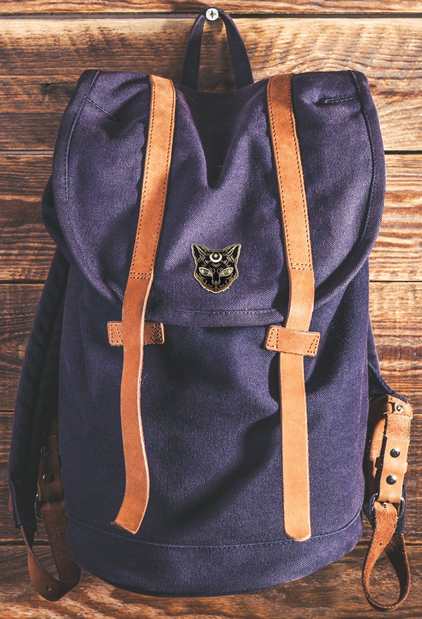 Luna the Black Cat - Enamel Cat Pin by Real Sic - Wear and Wander