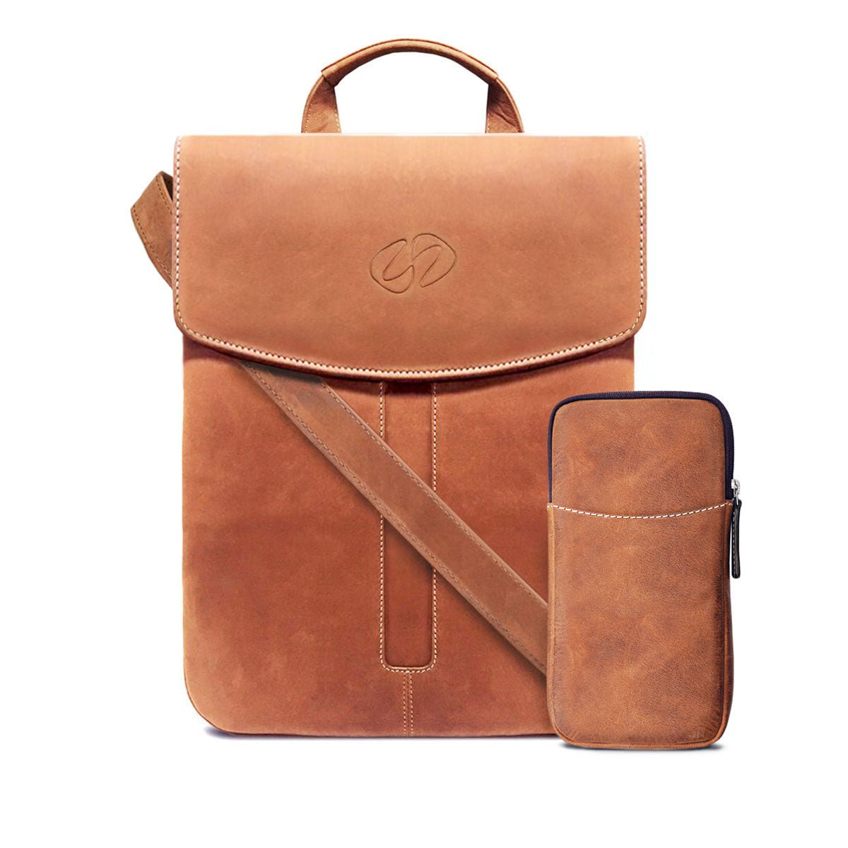 MacCase Premium Leather Crossbody Tablet Bag - Wear and Wander