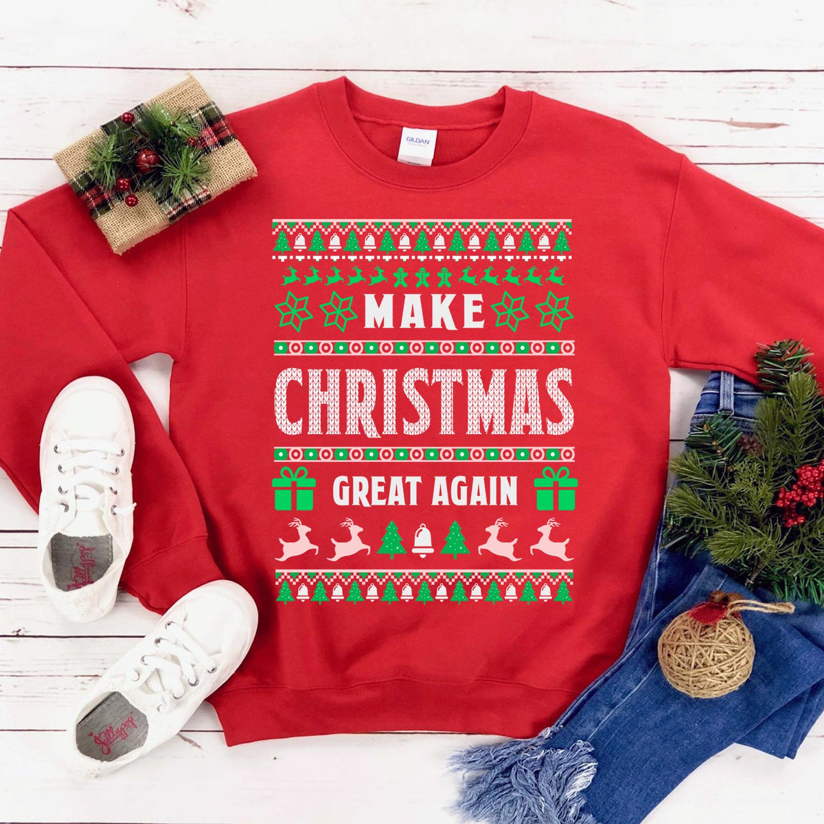 Make Christmas Great Again Sweatshirt - Wear and Wander