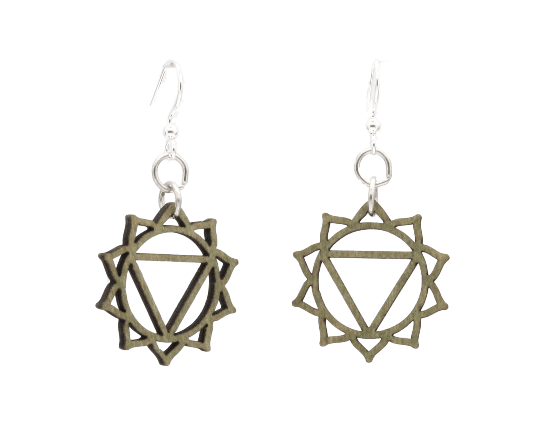 Manipura Chakra Wood Earrings #1634 - Wear and Wander