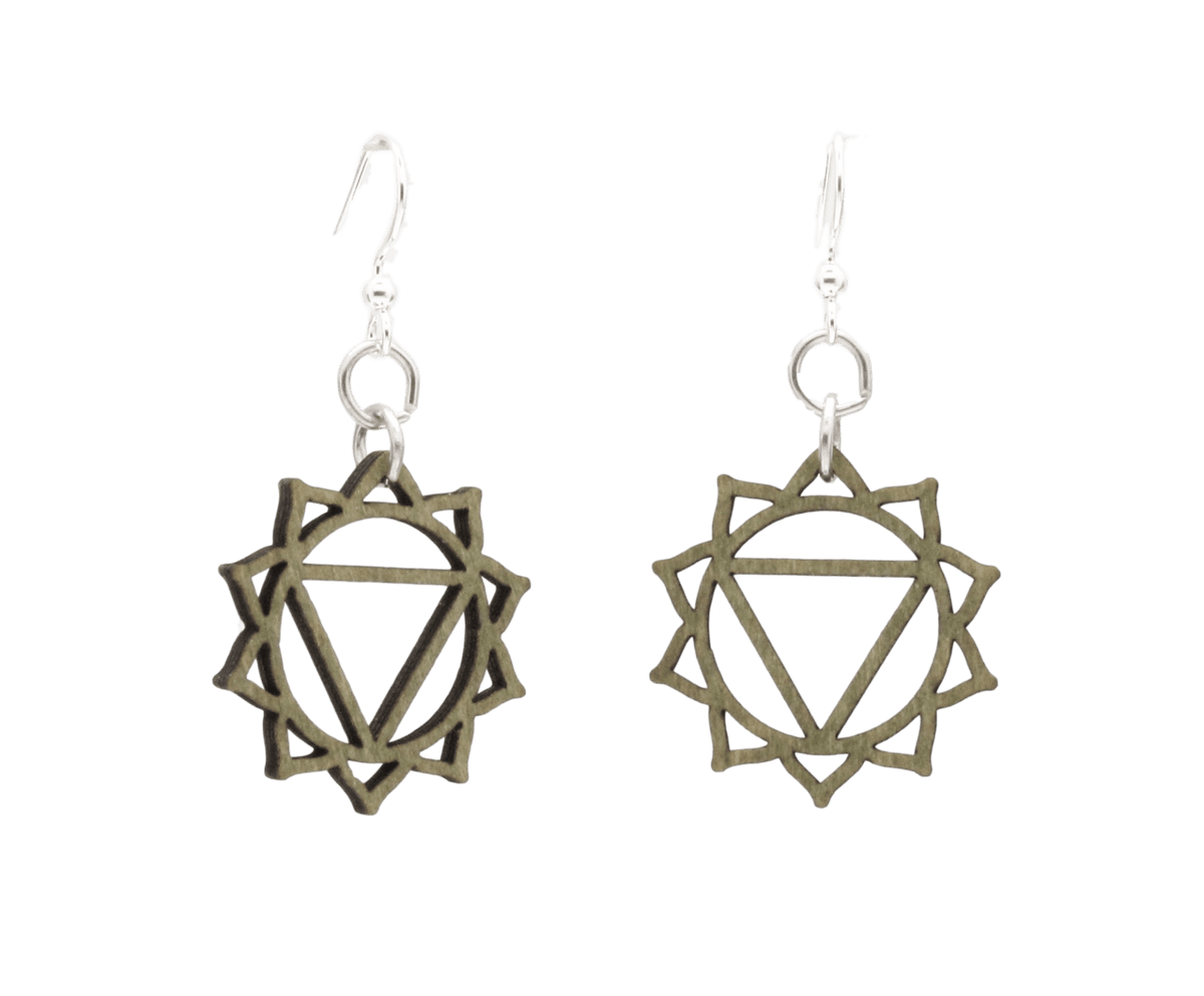 Manipura Chakra Wood Earrings 1634 - Wear and Wander