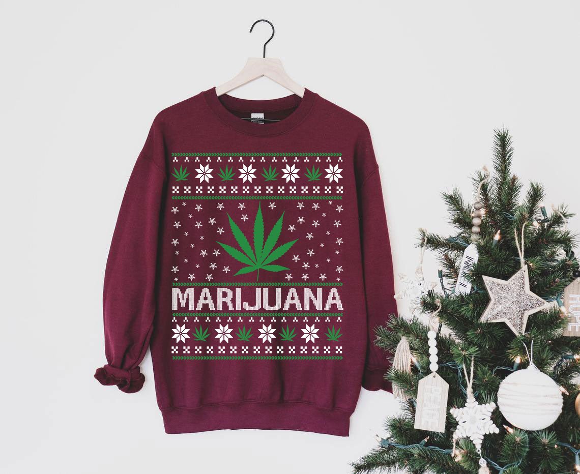 Marijuana Winter Sweatshirt - Wear and Wander