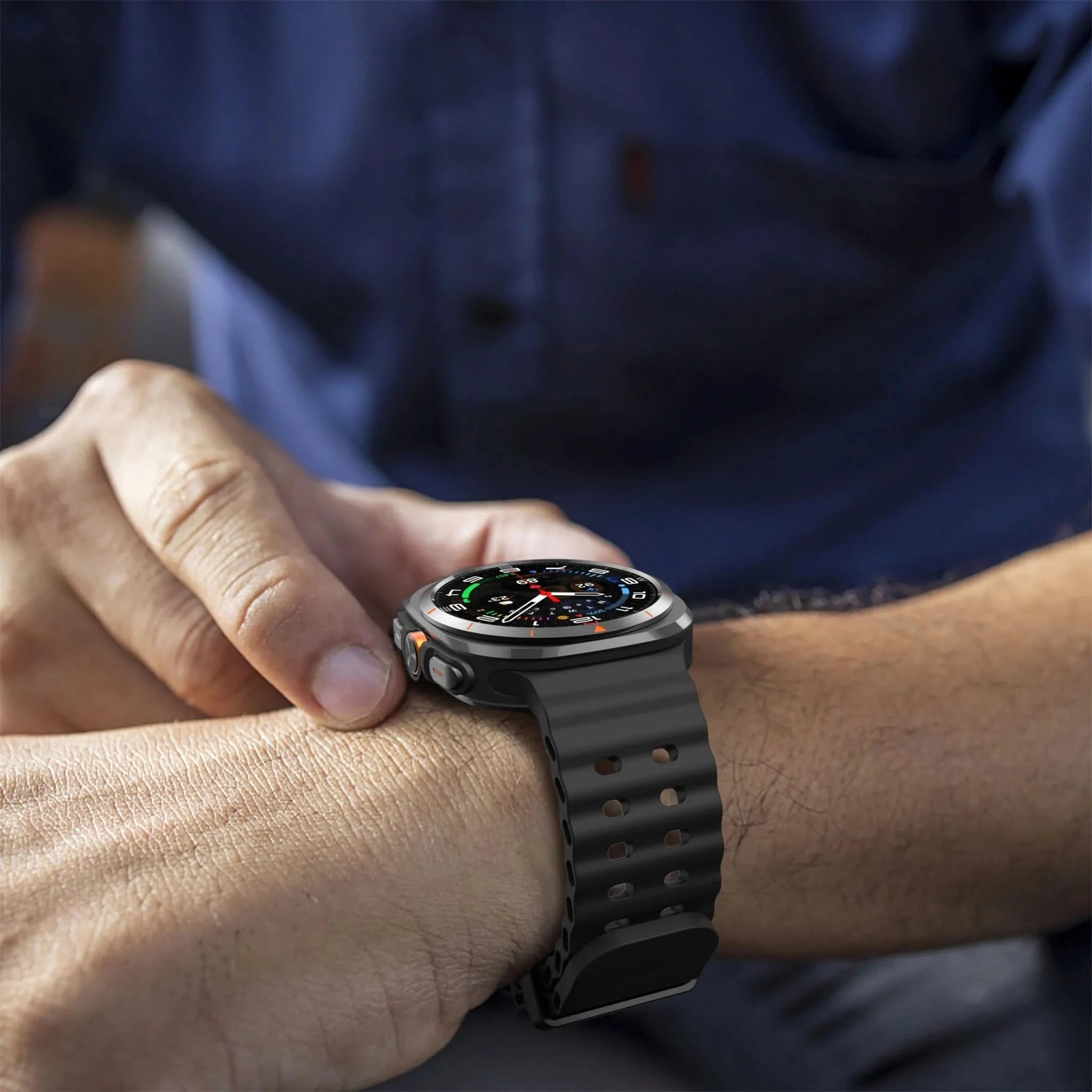 Marine Band For Samsung Galaxy Watch 7 ultra Strap 47mm Accessories Sport silicone Bracelet correa Galaxy Watch ultra Strap 47mm - Wear and Wander