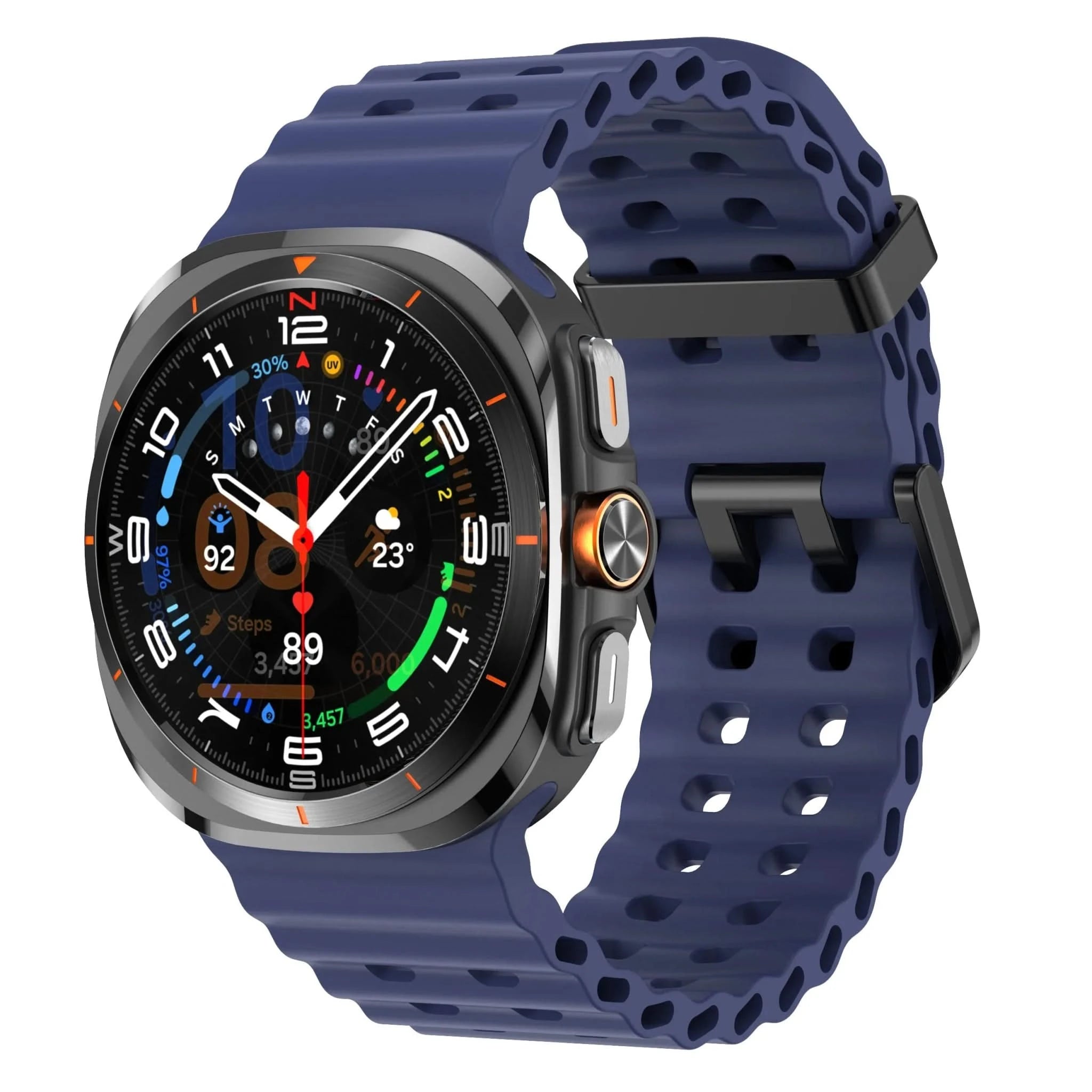 Marine Band For Samsung Galaxy Watch 7 ultra Strap 47mm Accessories Sport silicone Bracelet correa Galaxy Watch ultra Strap 47mm - Wear and Wander