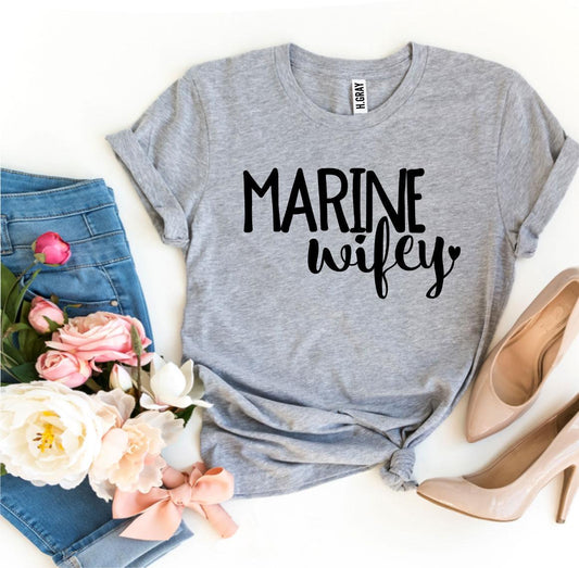 Marine Wifey T-shirt - Wear and Wander